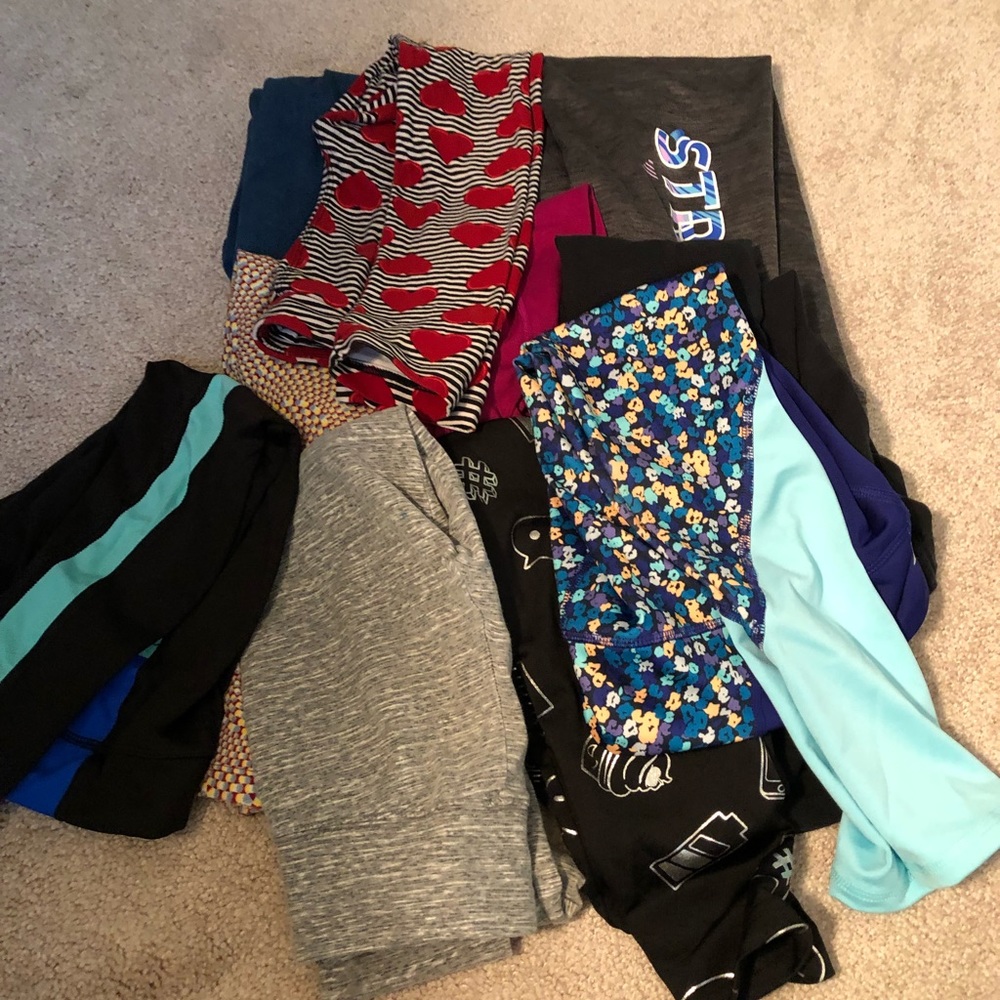 Lot of 10 pairs of leggings/jeans